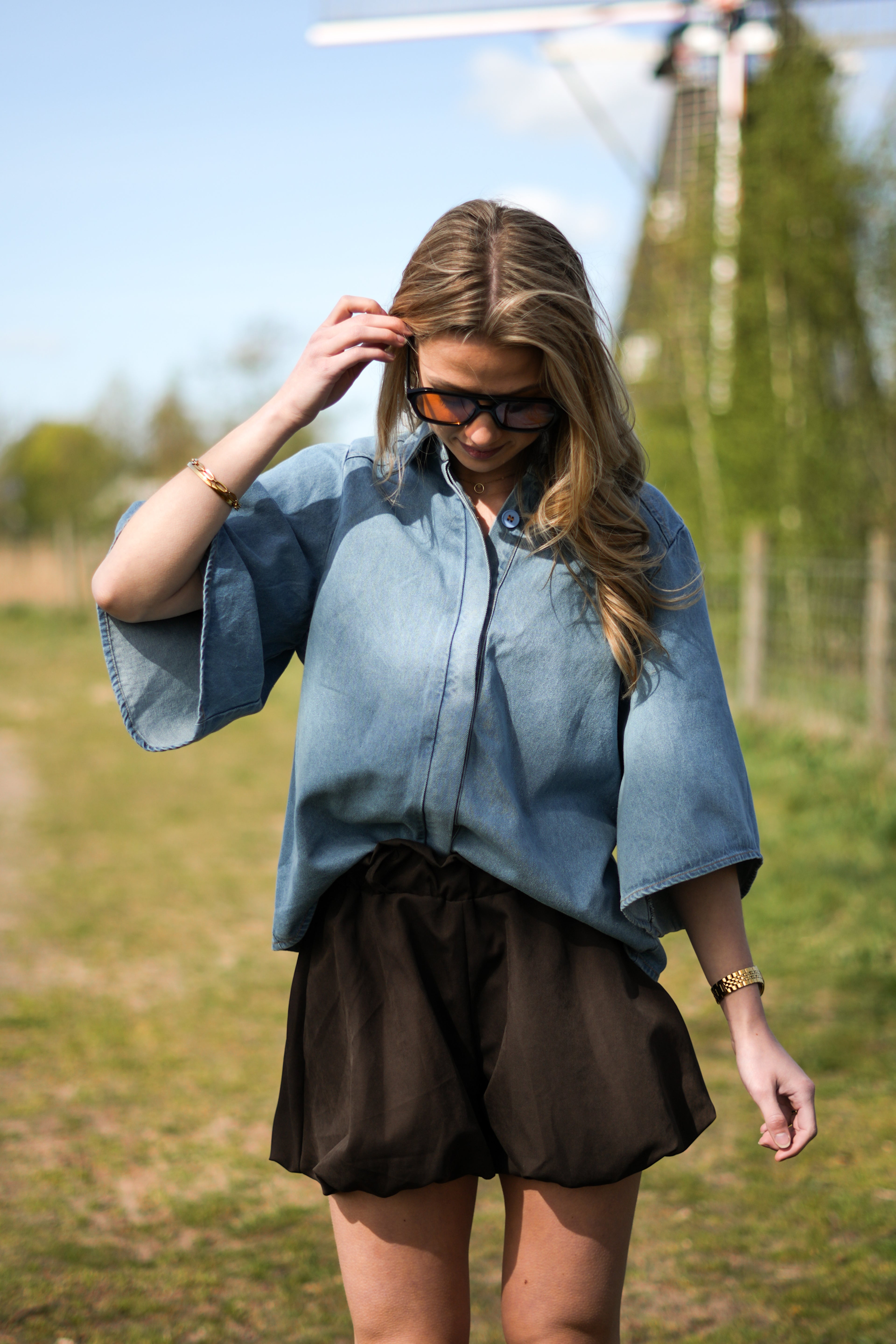 Lana Balloon Shortje bruin